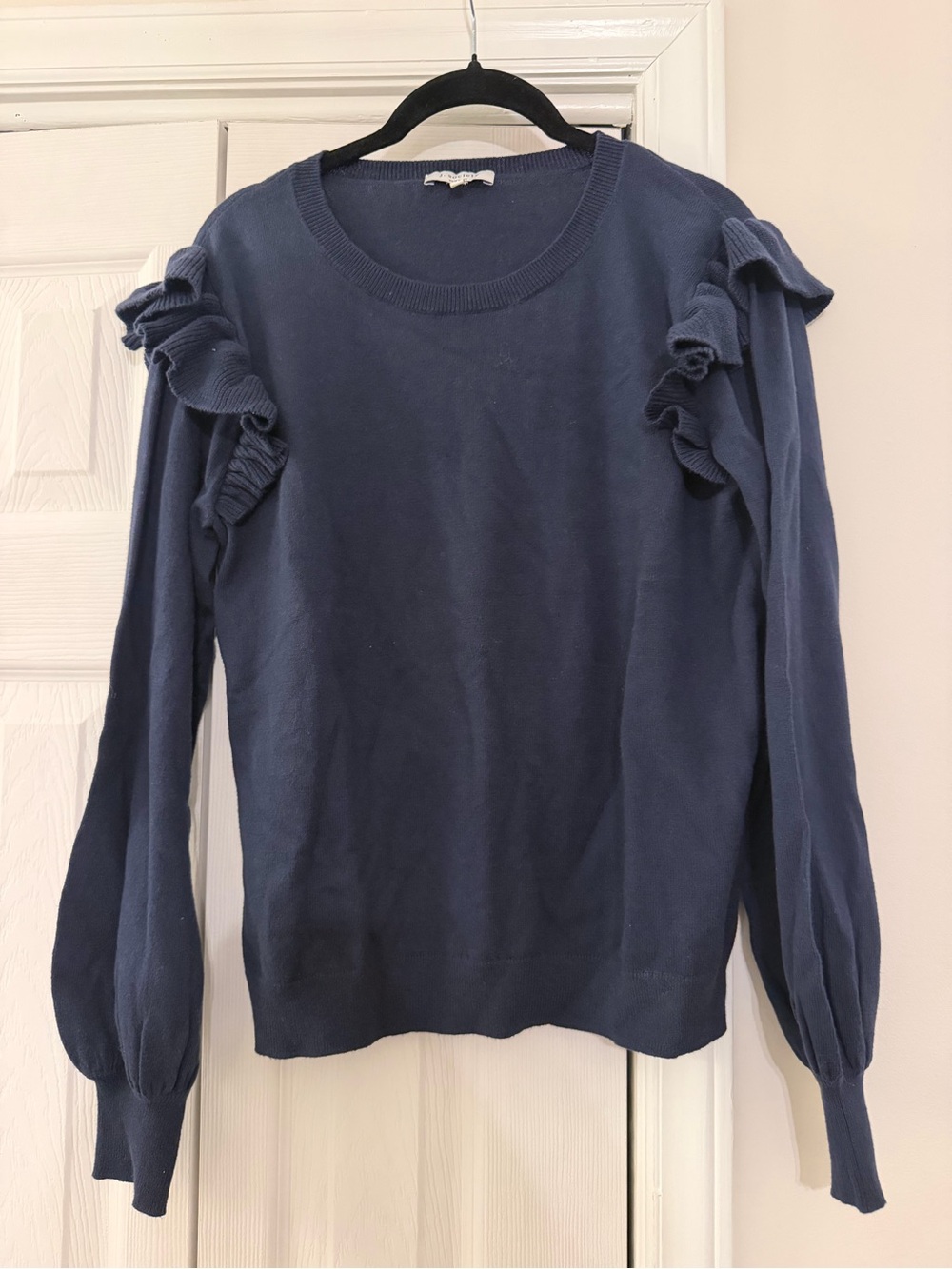J. Society Ruffle Cotton Sweater